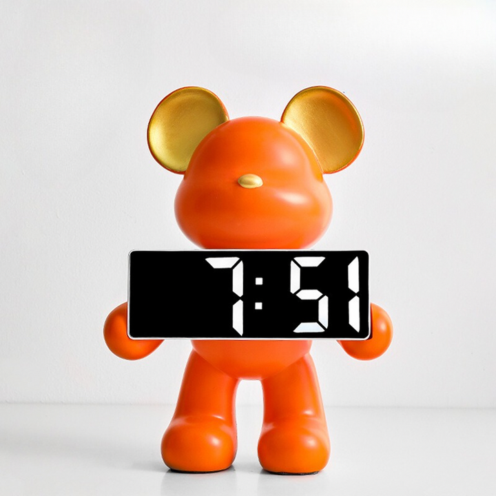 LED Digitaluhr im Bärendesign