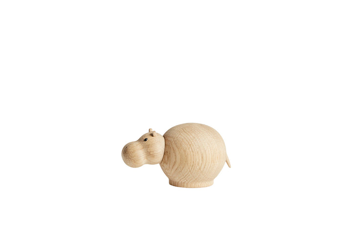 Holz Nilpferd Skulptur – Stilvolle Dekofigur aus Eiche
