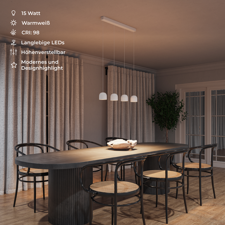 Moderne LED Pendelleuchte aus Aluminium für Eleganz