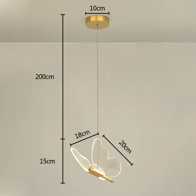 Dekorative LED-Schmetterling Pendelleuchte