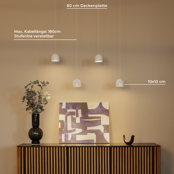 Moderne LED Pendelleuchte aus Aluminium für Eleganz