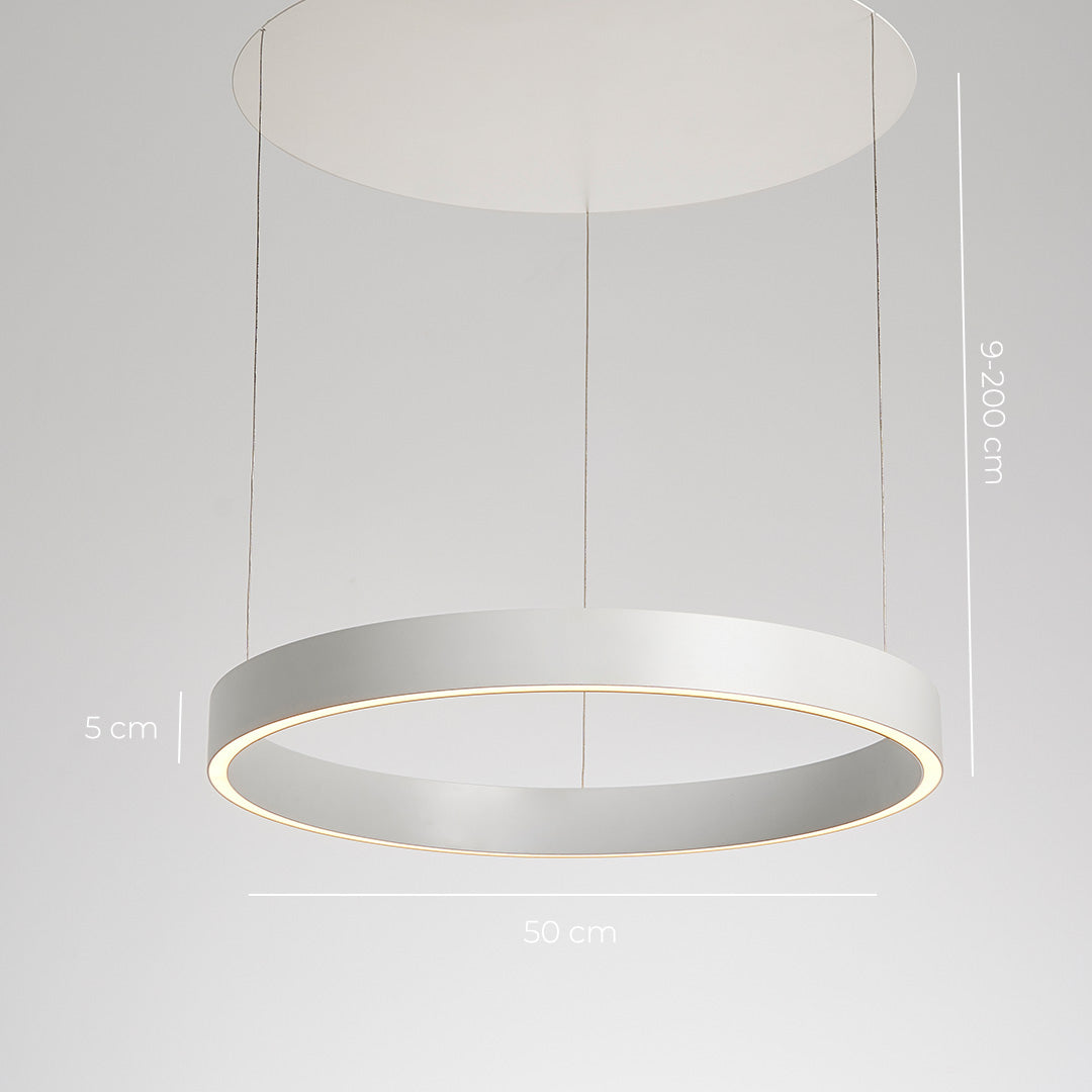 Dimmbare LED Pendelleuchte im Ringdesign – SOLARA