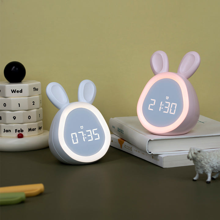 Niedlicher Häschen-Wecker mit LED-Licht