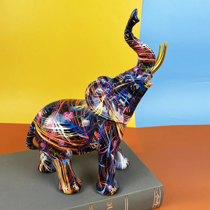 Abstrakte Elefantenfigur