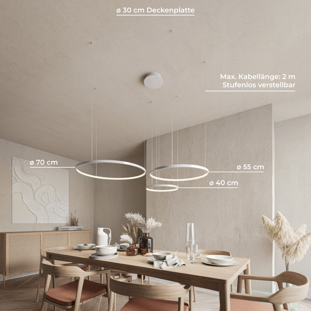 Moderne LED Ringleuchte mit Dimmfunktion – LIORA