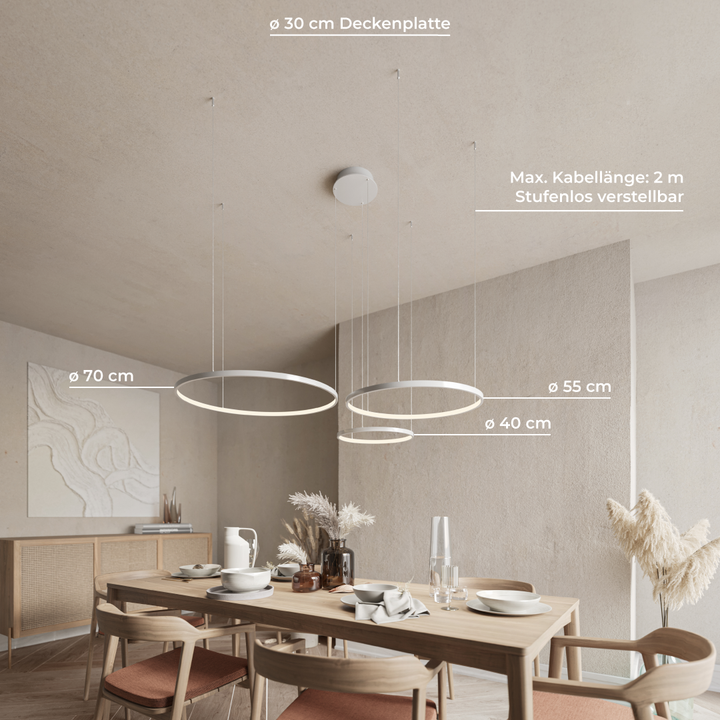 Moderne LED Ringleuchte mit Dimmfunktion – LIORA