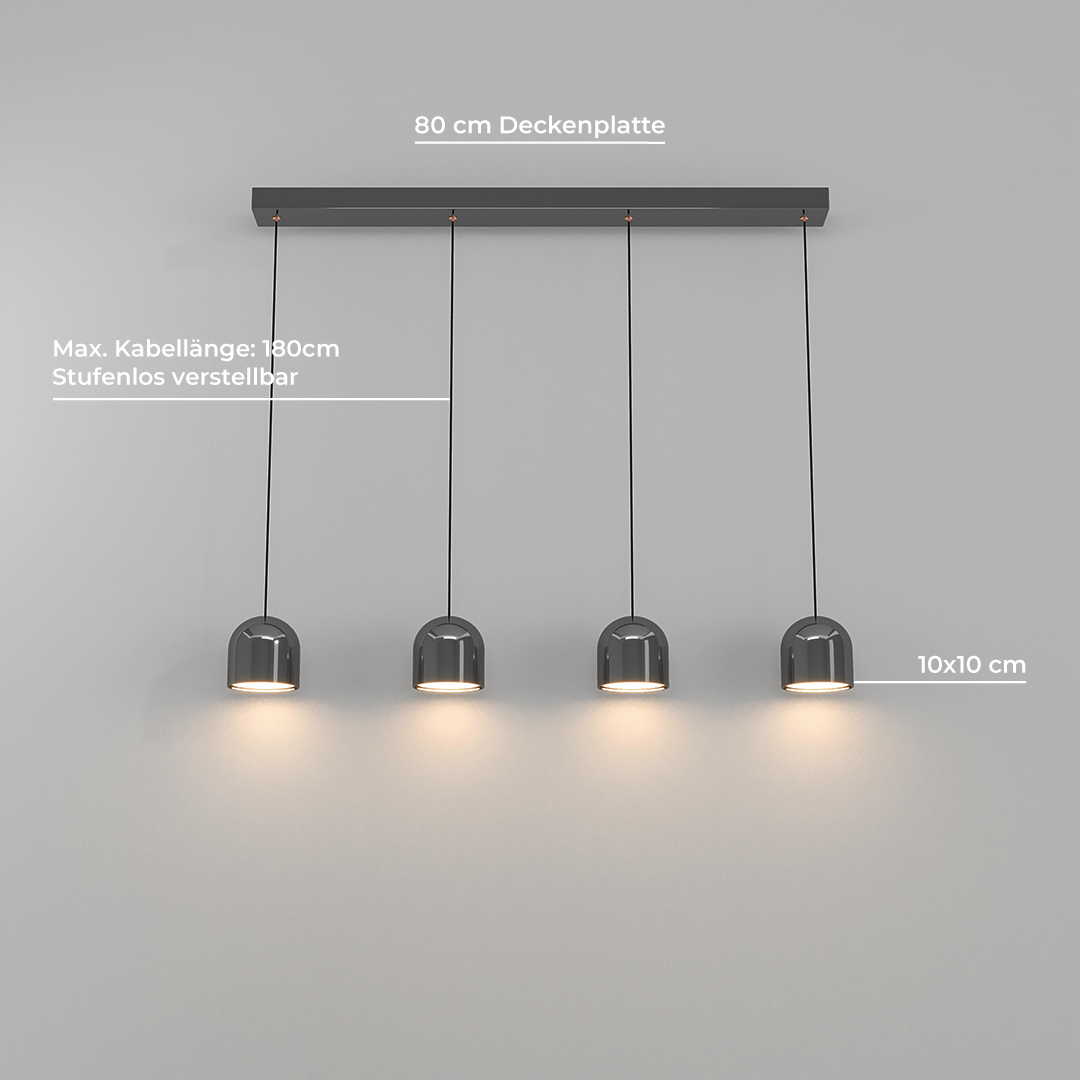 Moderne LED Pendelleuchte aus Aluminium für Eleganz