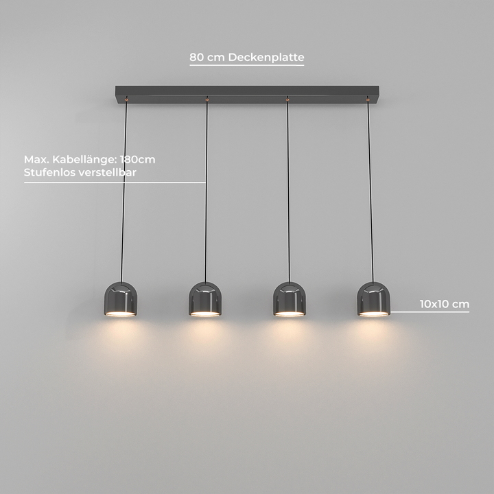 Moderne LED Pendelleuchte aus Aluminium für Eleganz