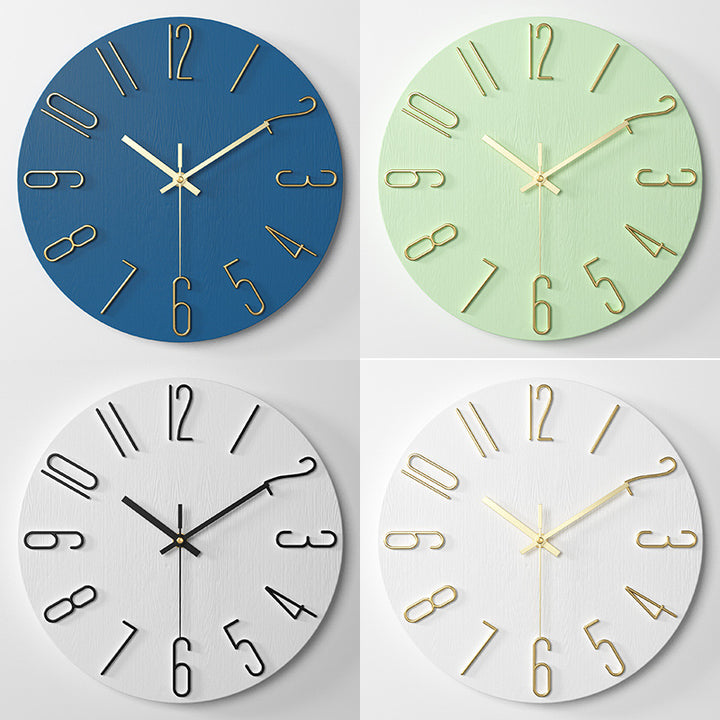 Klassische Wanduhr mit 3D-Ziffern
