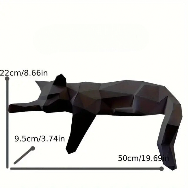 Geometrische Katzen-Skulptur
