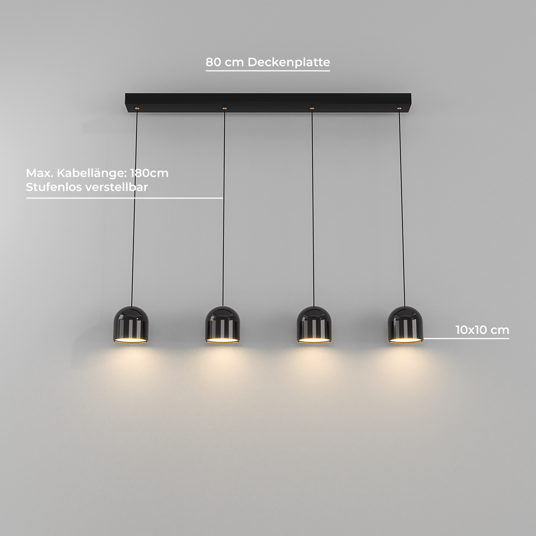 Moderne LED Pendelleuchte aus Aluminium für Eleganz