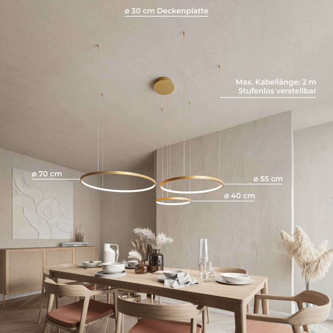 Moderne LED Ringleuchte mit Dimmfunktion – LIORA