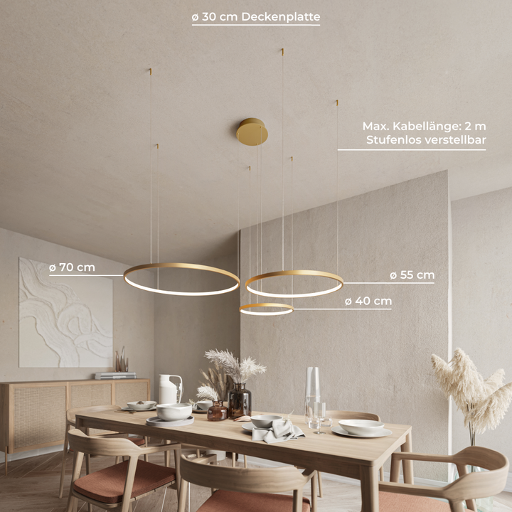 Moderne LED Ringleuchte mit Dimmfunktion – LIORA