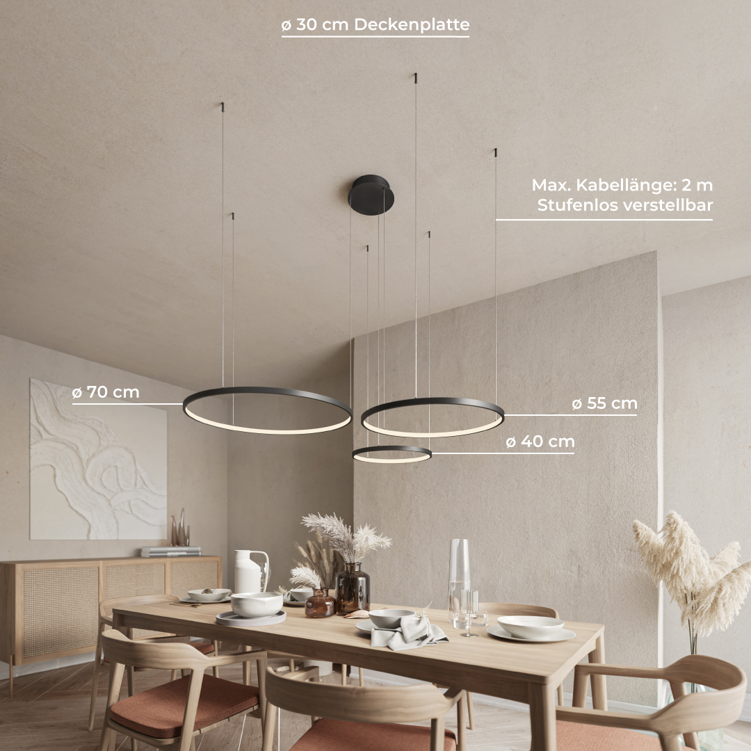 Moderne LED Ringleuchte mit Dimmfunktion – LIORA