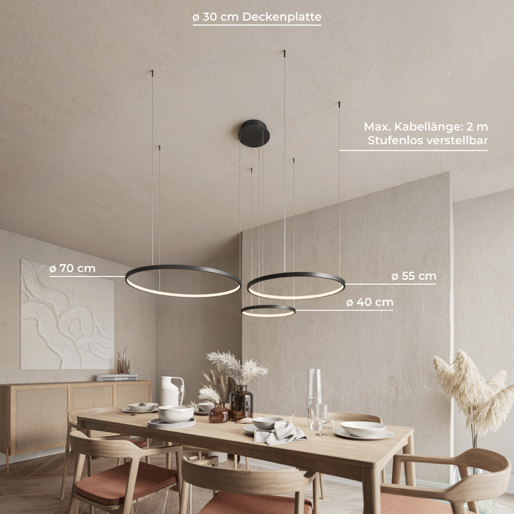 Moderne LED Ringleuchte mit Dimmfunktion – LIORA