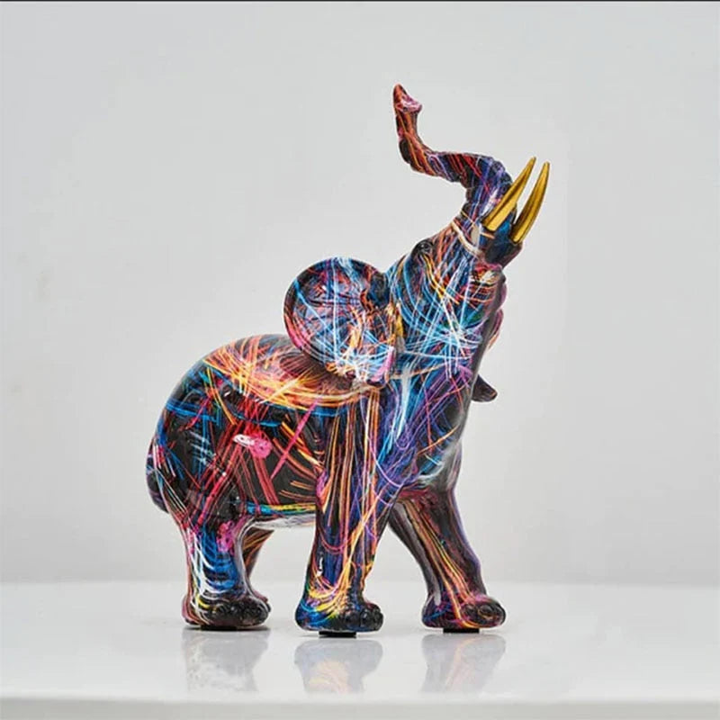 Abstrakte Elefantenfigur