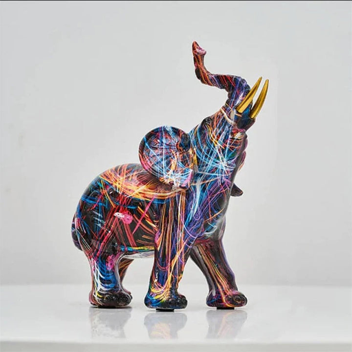 Abstrakte Elefantenfigur
