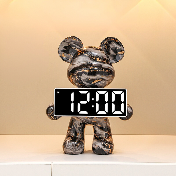 LED Digitaluhr im Bärendesign