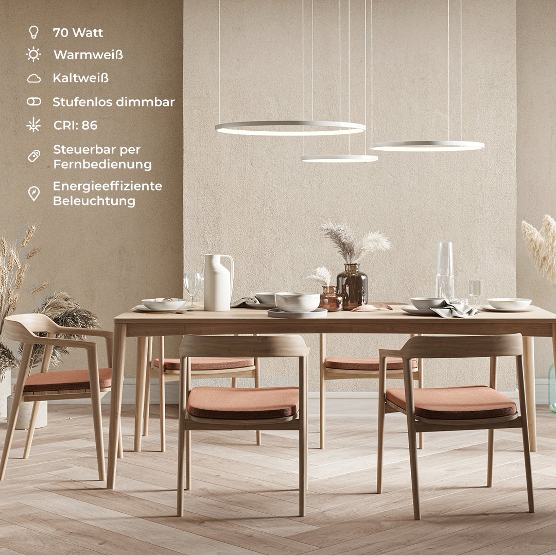 Moderne LED Ringleuchte mit Dimmfunktion – LIORA