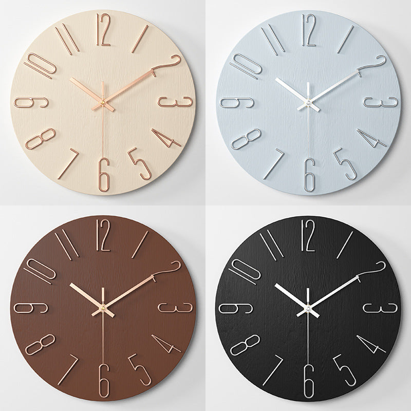 Klassische Wanduhr mit 3D-Ziffern
