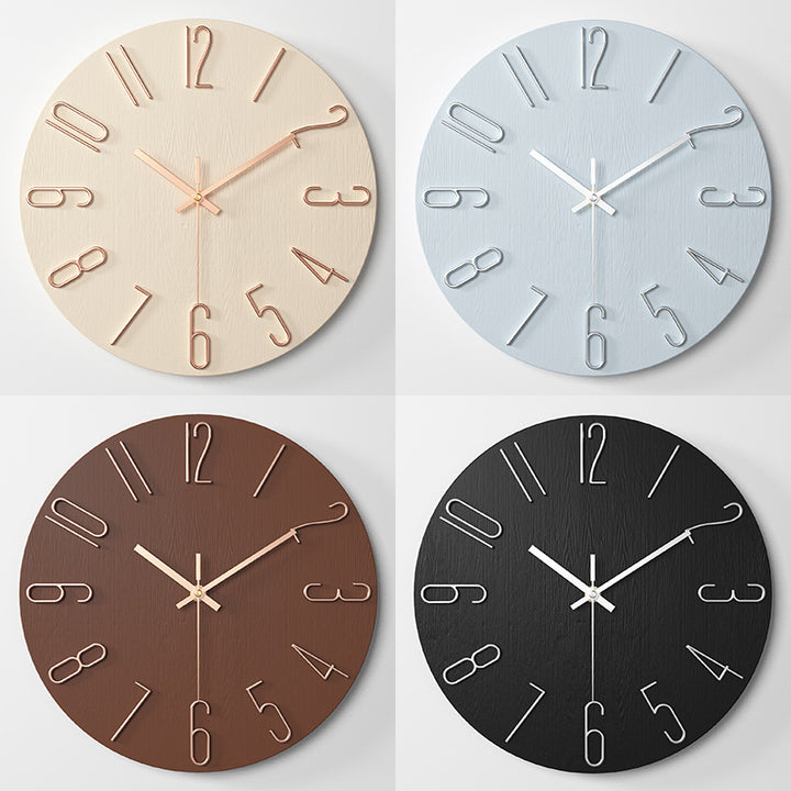 Klassische Wanduhr mit 3D-Ziffern