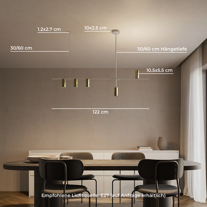 Moderne Designer Deckenleuchte aus Aluminium – LumoLight