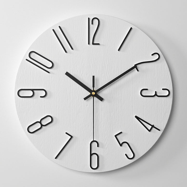 Klassische Wanduhr mit 3D-Ziffern