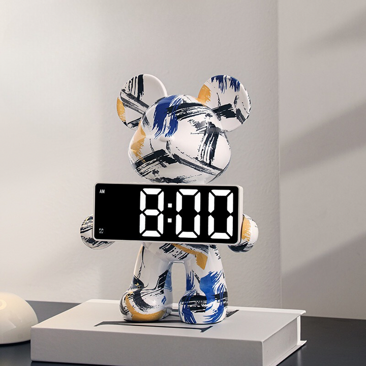 LED Digitaluhr im Bärendesign