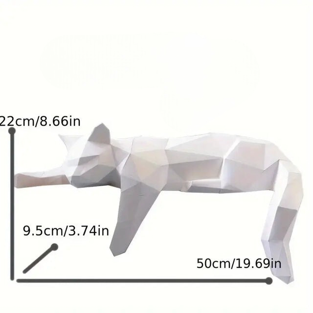 Geometrische Katzen-Skulptur