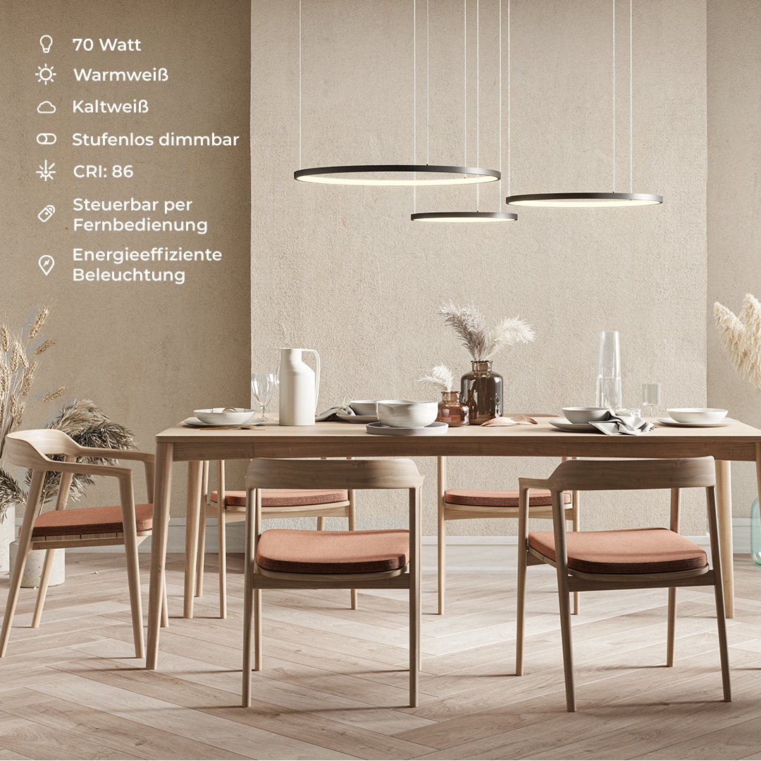 Moderne LED Ringleuchte mit Dimmfunktion – LIORA