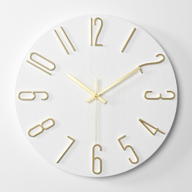 Klassische Wanduhr mit 3D-Ziffern