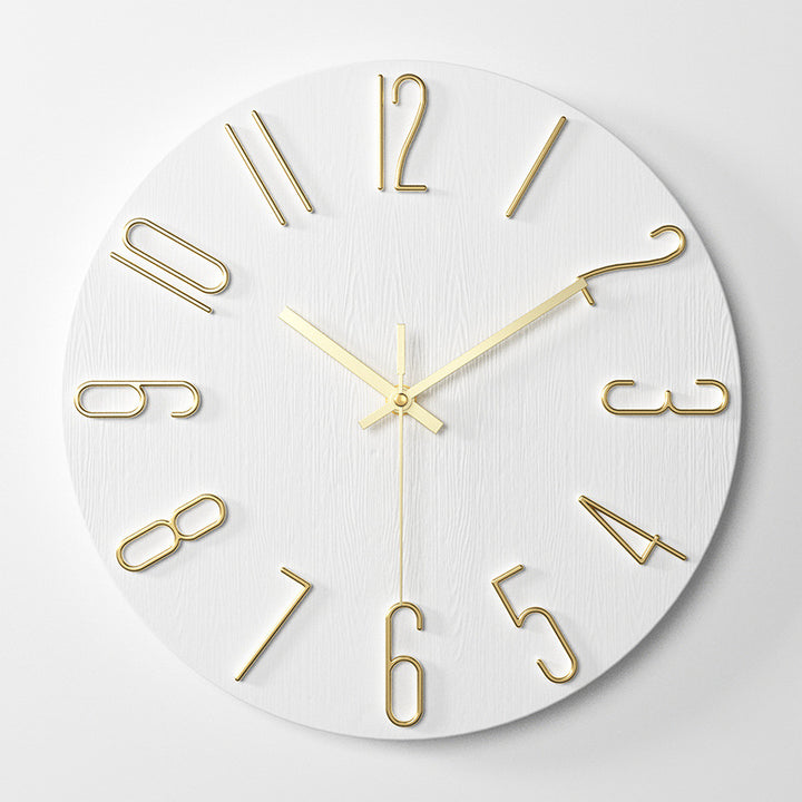 Klassische Wanduhr mit 3D-Ziffern