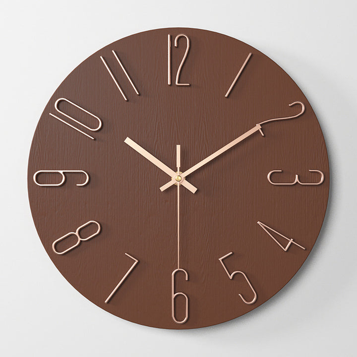 Klassische Wanduhr mit 3D-Ziffern