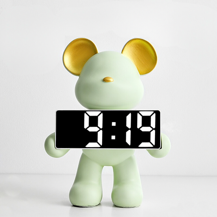 LED Digitaluhr im Bärendesign