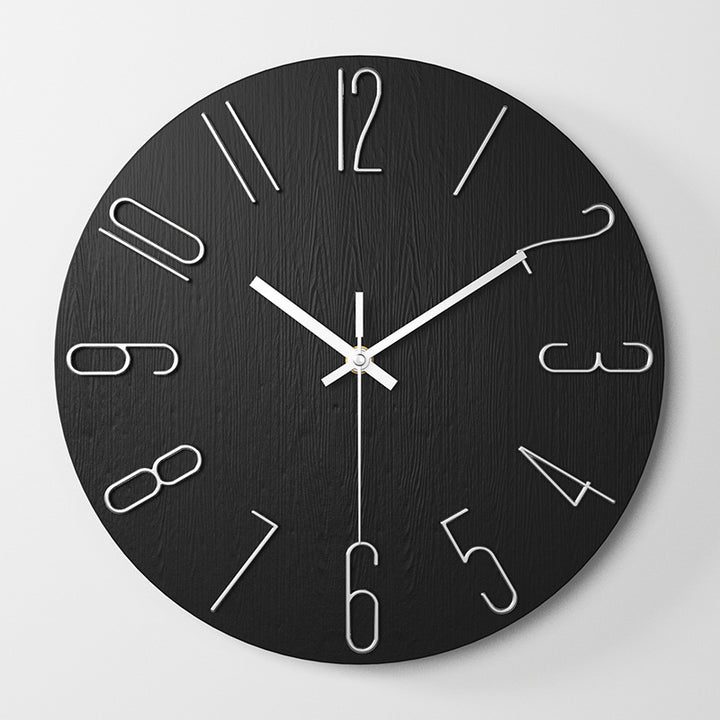 Klassische Wanduhr mit 3D-Ziffern