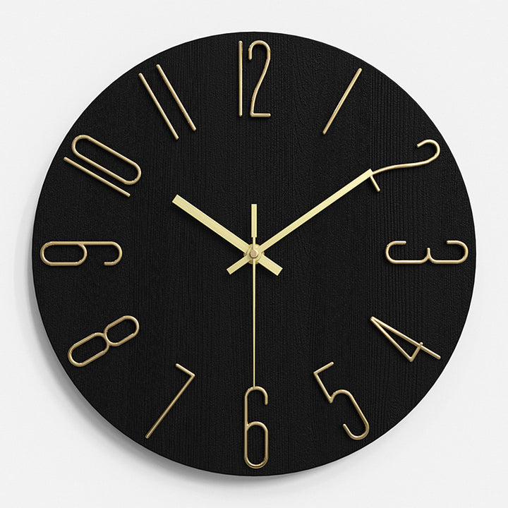 Klassische Wanduhr mit 3D-Ziffern