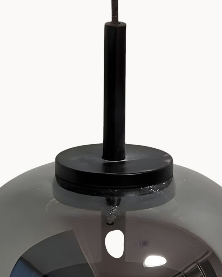 Elegante LED Hängeleuchte aus Glas & Schmiedeeisen