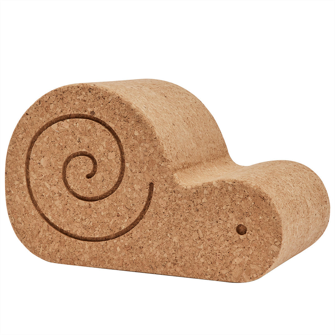 Kinderzimmer Hocker Schnecke aus Kork – Natur