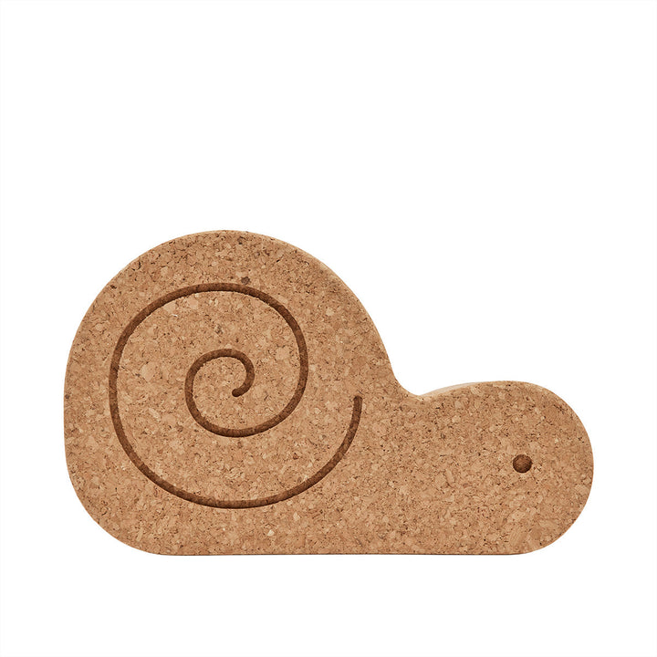 Kinderzimmer Hocker Schnecke aus Kork – Natur