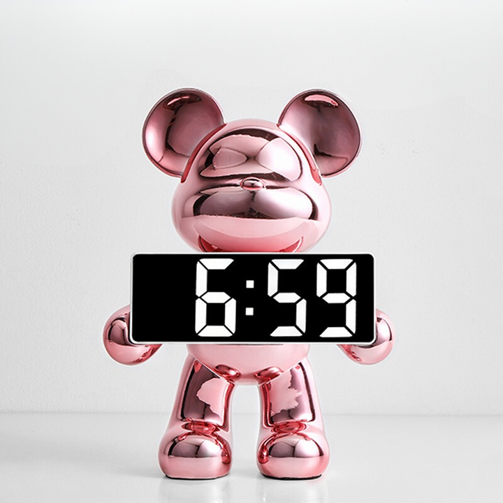 LED Digitaluhr im Bärendesign