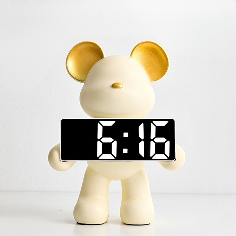 LED Digitaluhr im Bärendesign