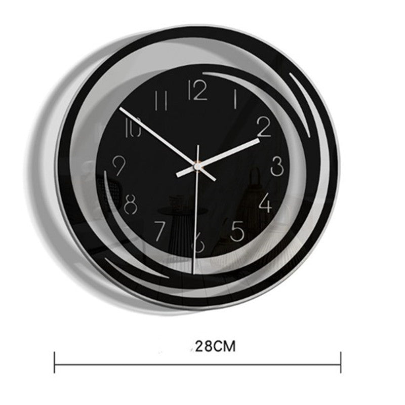 Kreative Wanduhr mit abstraktem Kreismuster