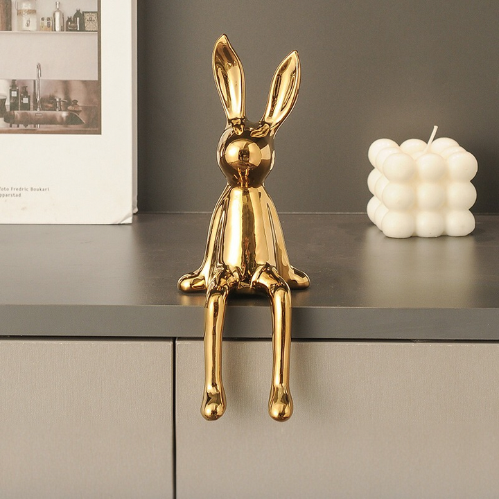 Goldene Hasen-Dekoration