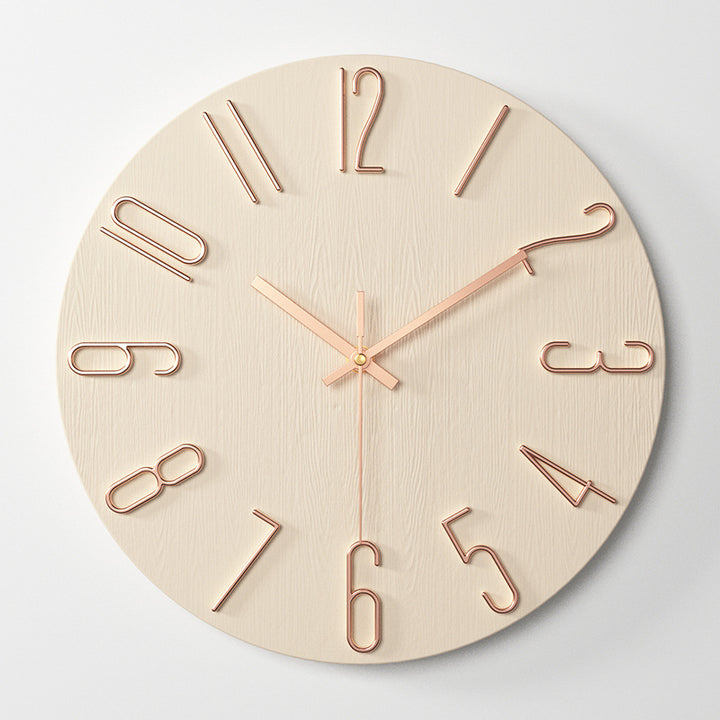 Klassische Wanduhr mit 3D-Ziffern