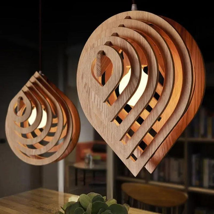 Holz-Pendelleuchte