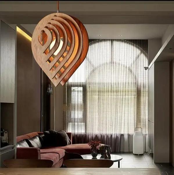Holz-Pendelleuchte