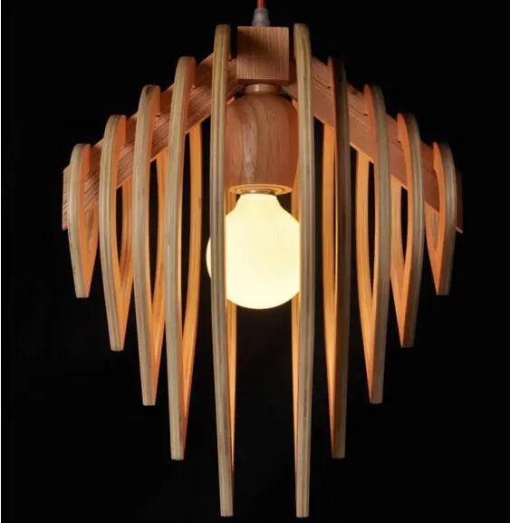 Holz-Pendelleuchte
