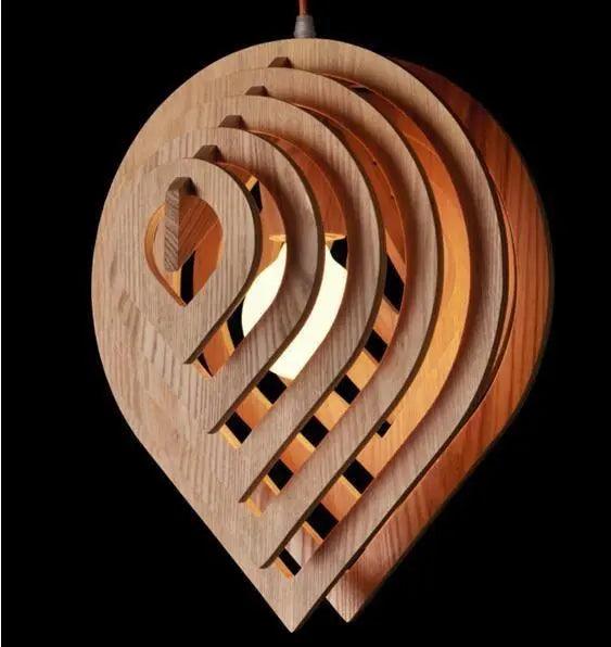 Holz-Pendelleuchte