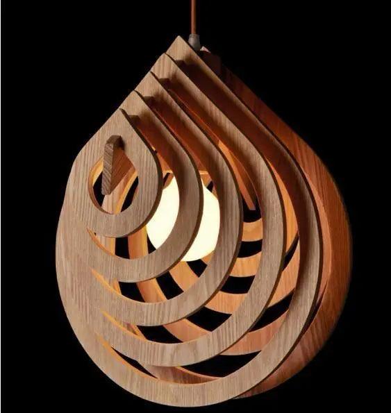 Holz-Pendelleuchte