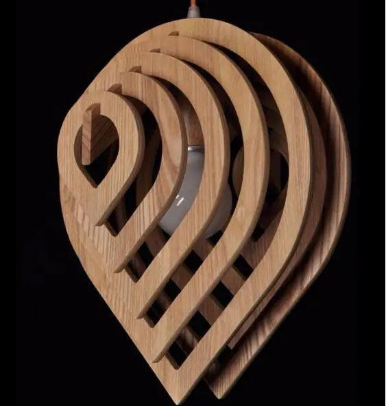 Holz-Pendelleuchte